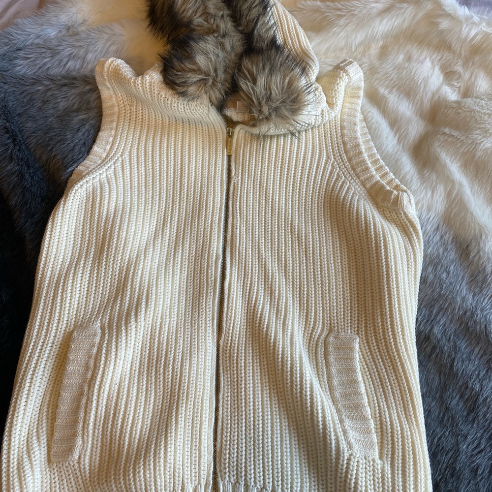 Michael Kors fur trim vest